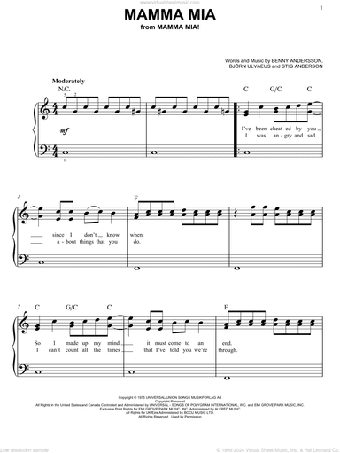 Mamma Mia (from the musical Mamma Mia!)