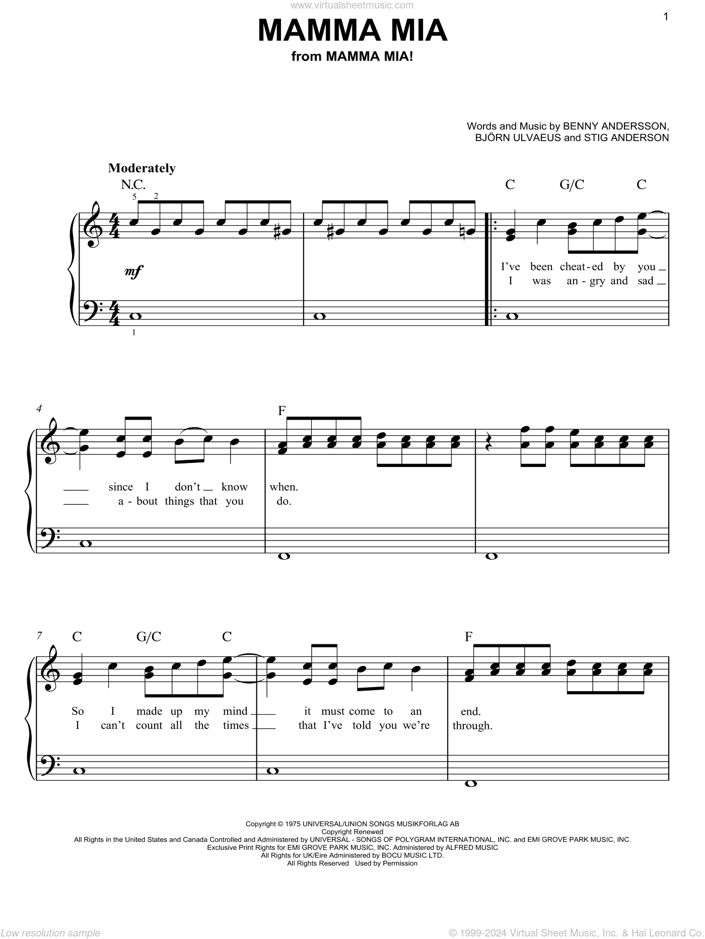 Mamma Mia (from the musical Mamma Mia!)