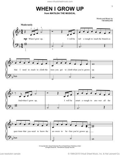 When I Grow Up (from Matilda The Musical)