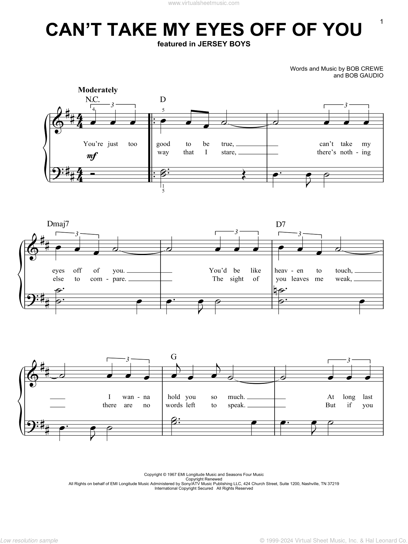 Can't Take My Eyes Off Of You (from Jersey Boys)