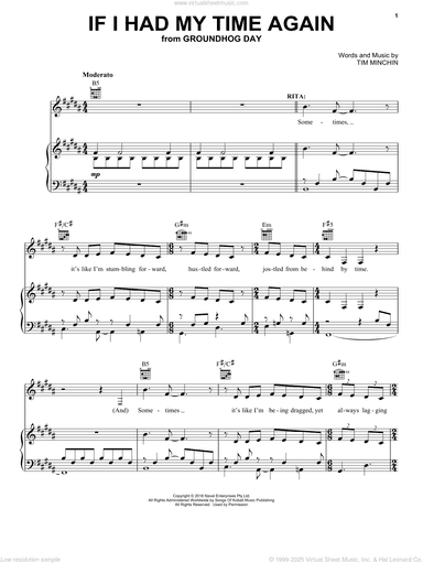 If I Had My Time Again (from Groundhog Day The Musical)
