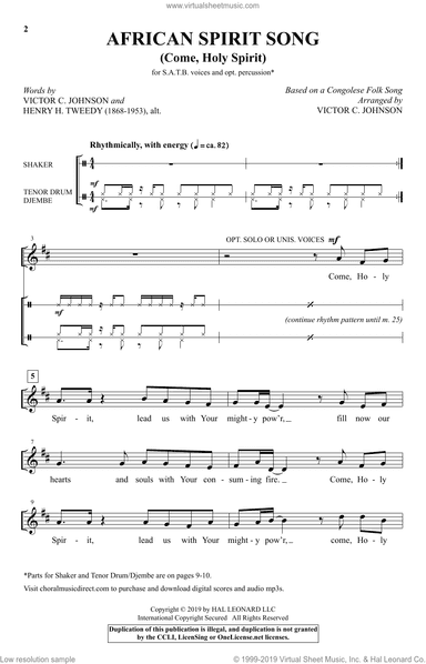 African Spirit Song (Come, Holy Spirit) (arr. Victor C. Johnson)