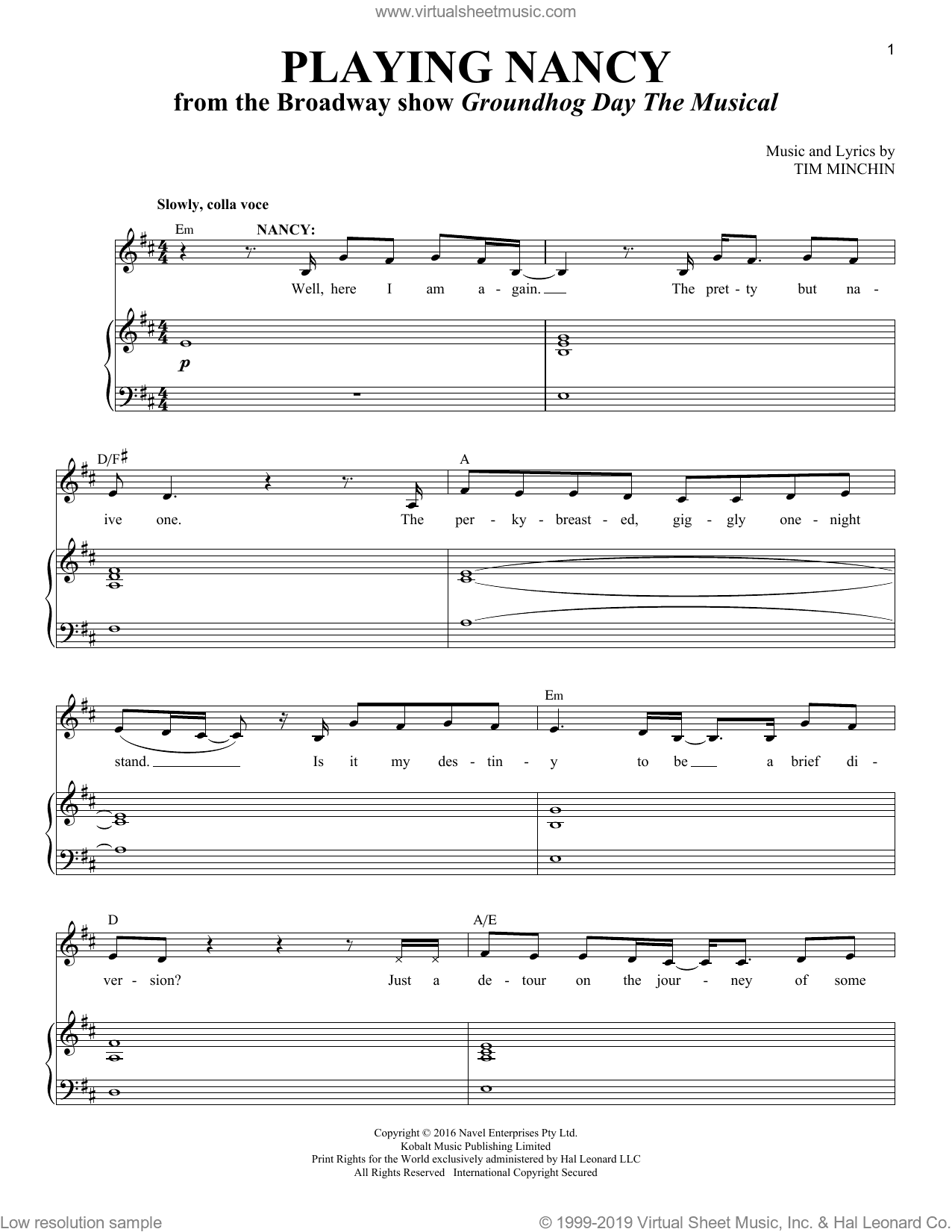 Playing Nancy (from Groundhog Day The Musical)