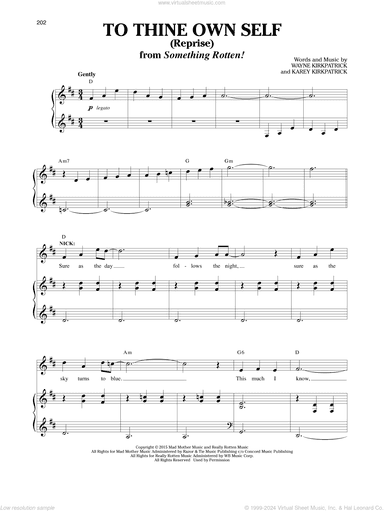 To Thine Own Self (Reprise) (from Something Rotten!)