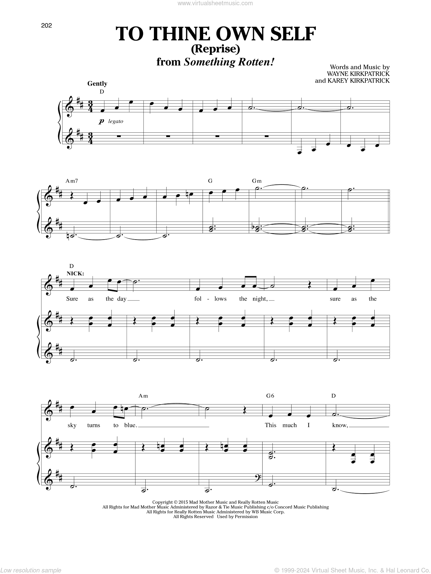 To Thine Own Self (Reprise) (from Something Rotten!)