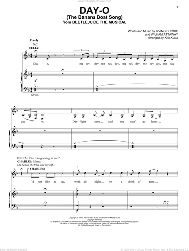 Day-O (The Banana Boat Song) (from Beetlejuice The Musical) (arr. Kris Kulul)