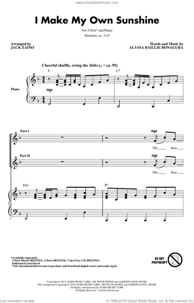 I Make My Own Sunshine (arr. Jack Zaino)
