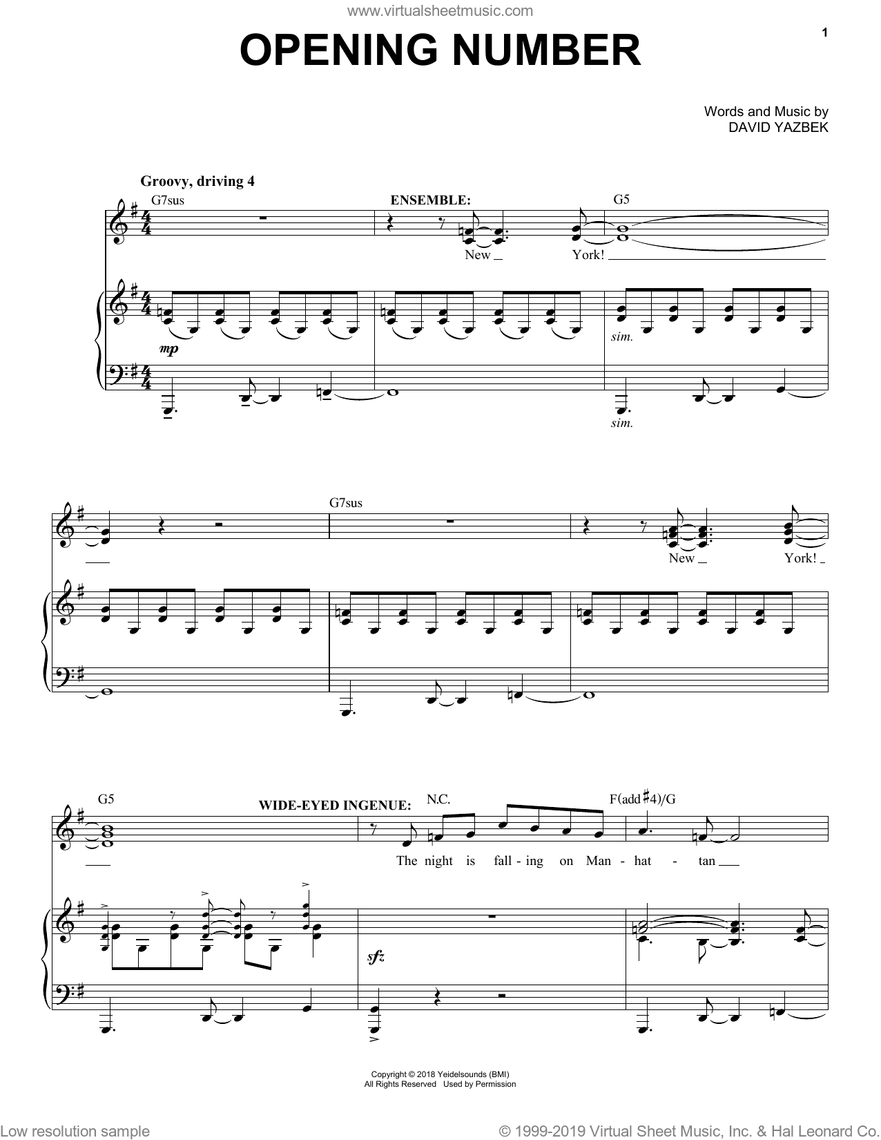Opening Number (from the musical Tootsie)