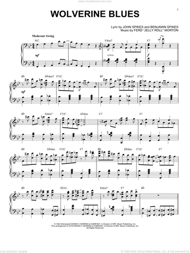 Wolverine Blues [Jazz version]