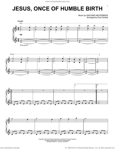 Jesus Once Of Humble Birth (arr. Paul Cardall)