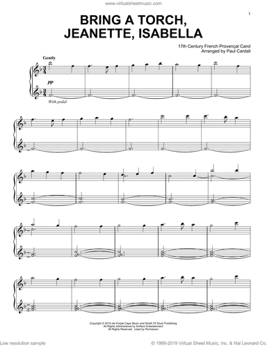 Bring A Torch, Jeannette, Isabella (arr. Paul Cardall)