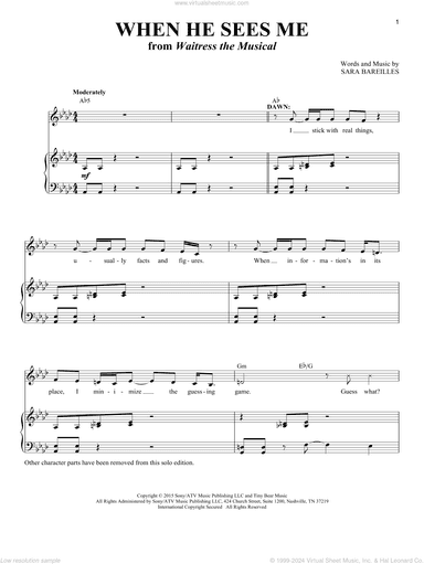 When He Sees Me [Solo version] (from Waitress the Musical)