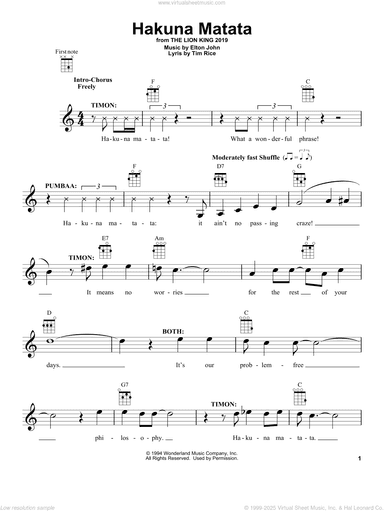 Hakuna Matata (from The Lion King 2019)