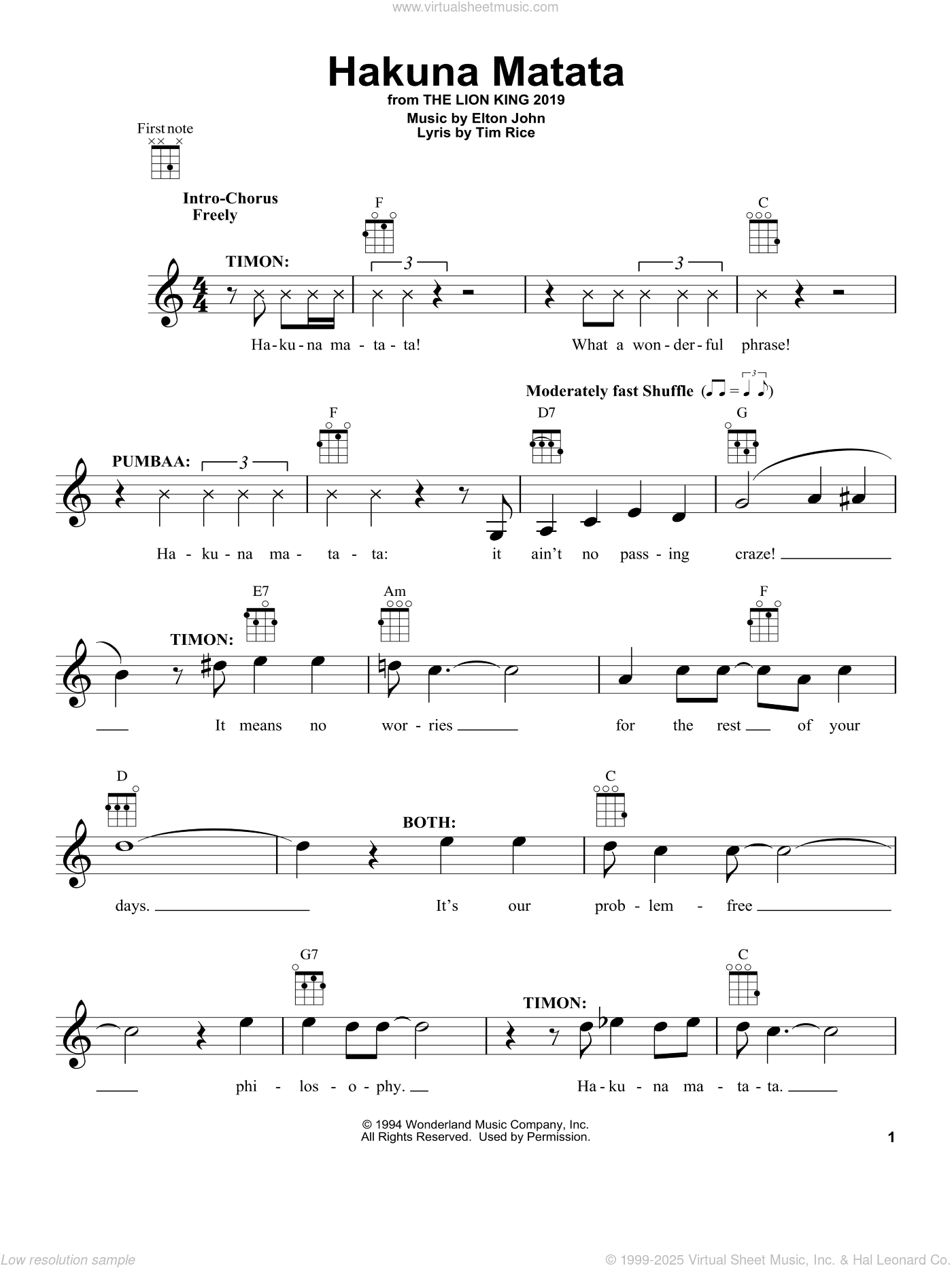 Hakuna Matata (from The Lion King 2019)