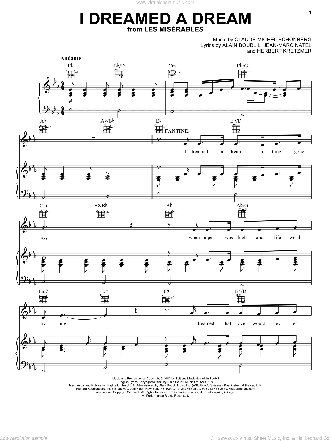 I Dreamed A Dream (from Les Miserables)