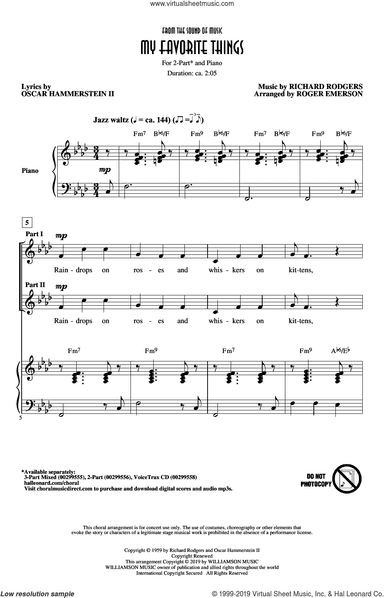 My Favorite Things (from The Sound Of Music) (arr. Roger Emerson)