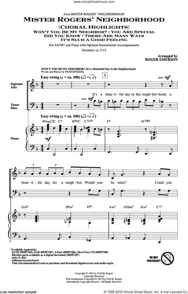 Mister Rogers' Neighborhood (Choral Highlights) (arr. Roger Emerson)