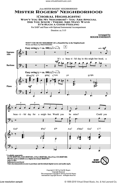 Mister Rogers' Neighborhood (Choral Highlights) (arr. Roger Emerson)