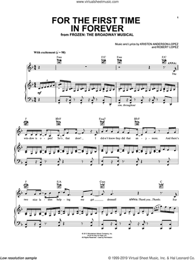 For The First Time In Forever (from Frozen: The Broadway Musical)