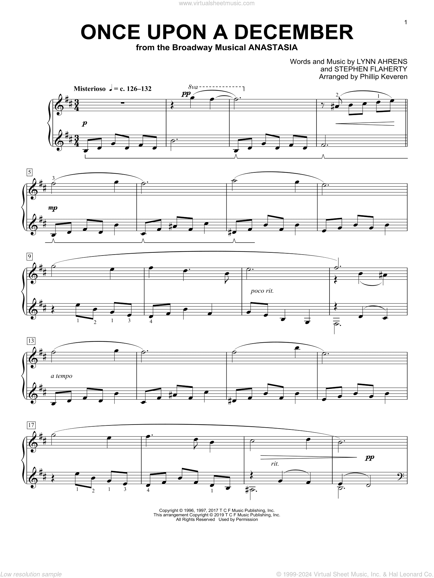 Once Upon A December [Classical version] (from Anastasia) (arr. Phillip Keveren)