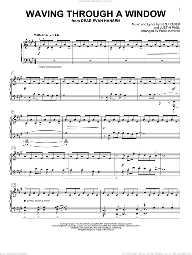 Waving Through A Window [Classical version] (from Dear Evan Hansen) (arr. Phillip Keveren)