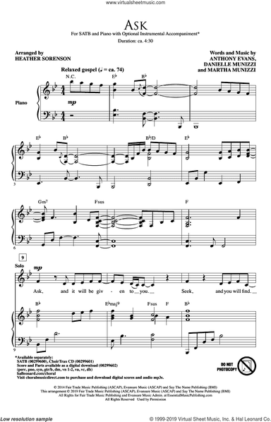Ask (arr. Heather Sorenson)