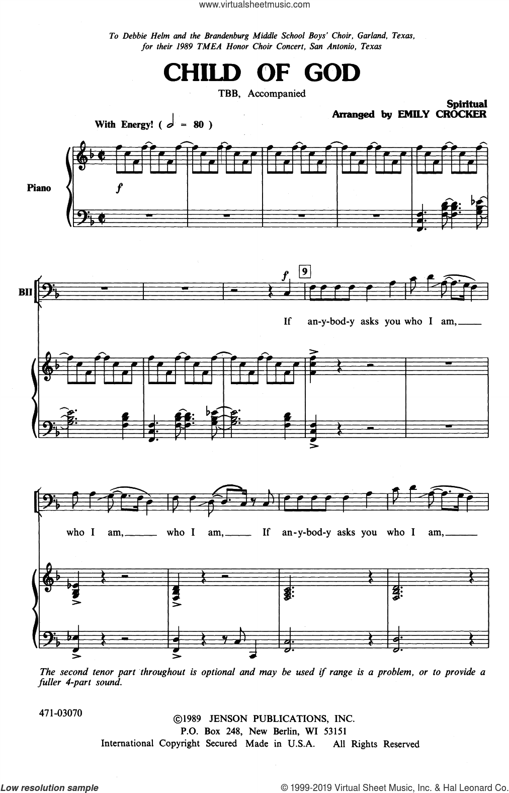 Child Of God (arr. Emily Crocker)