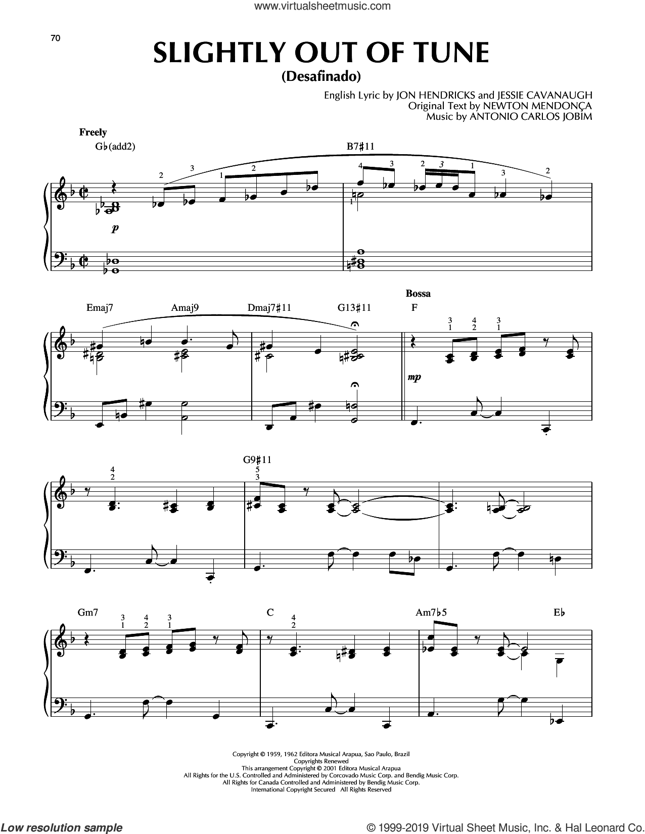 Slightly Out Of Tune (Desafinado) [Jazz version] (arr. Brent Edstrom)