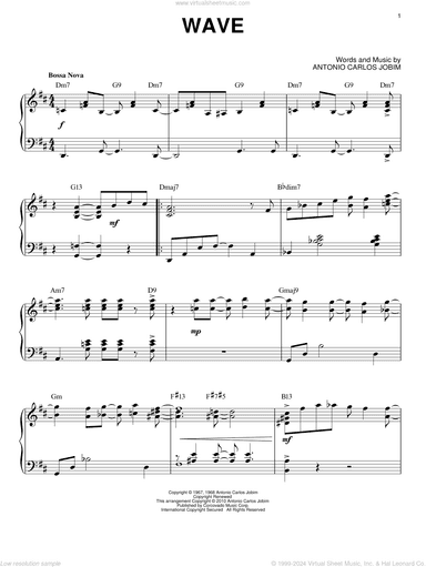Wave [Jazz version] (arr. Brent Edstrom)