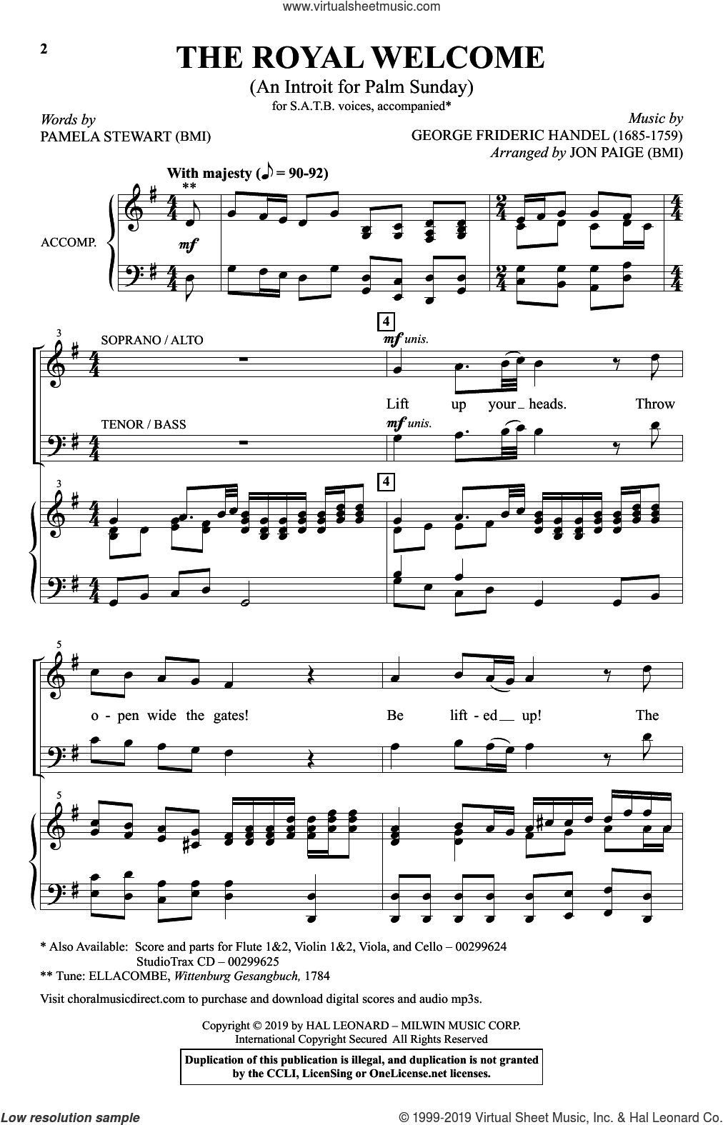 The Royal Welcome (An Introit For Palm Sunday) (arr. John Paige)