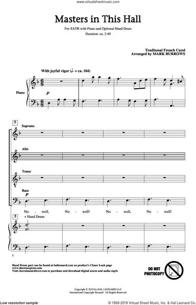 Masters In This Hall (arr. Mark Burrows)