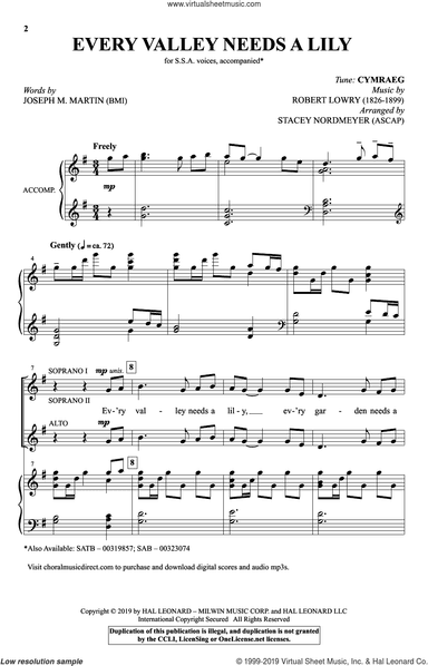 Every Valley Needs A Lily (arr. Stacey Nordmeyer)