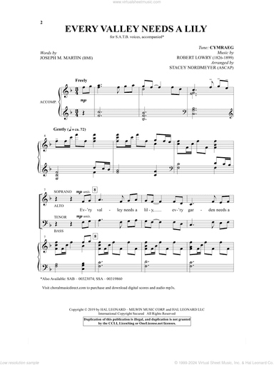 Every Valley Needs A Lily (arr. Stacey Nordmeyer)