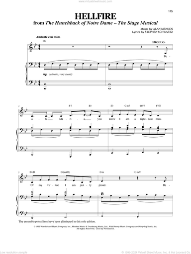 Hellfire [Solo version] (from The Hunchback Of Notre Dame: A New Musical)