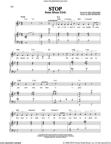 Stop [Solo version] (from Mean Girls: The Broadway Musical)