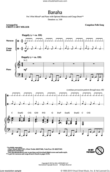 Banaha (arr. Cristi Cary Miller)