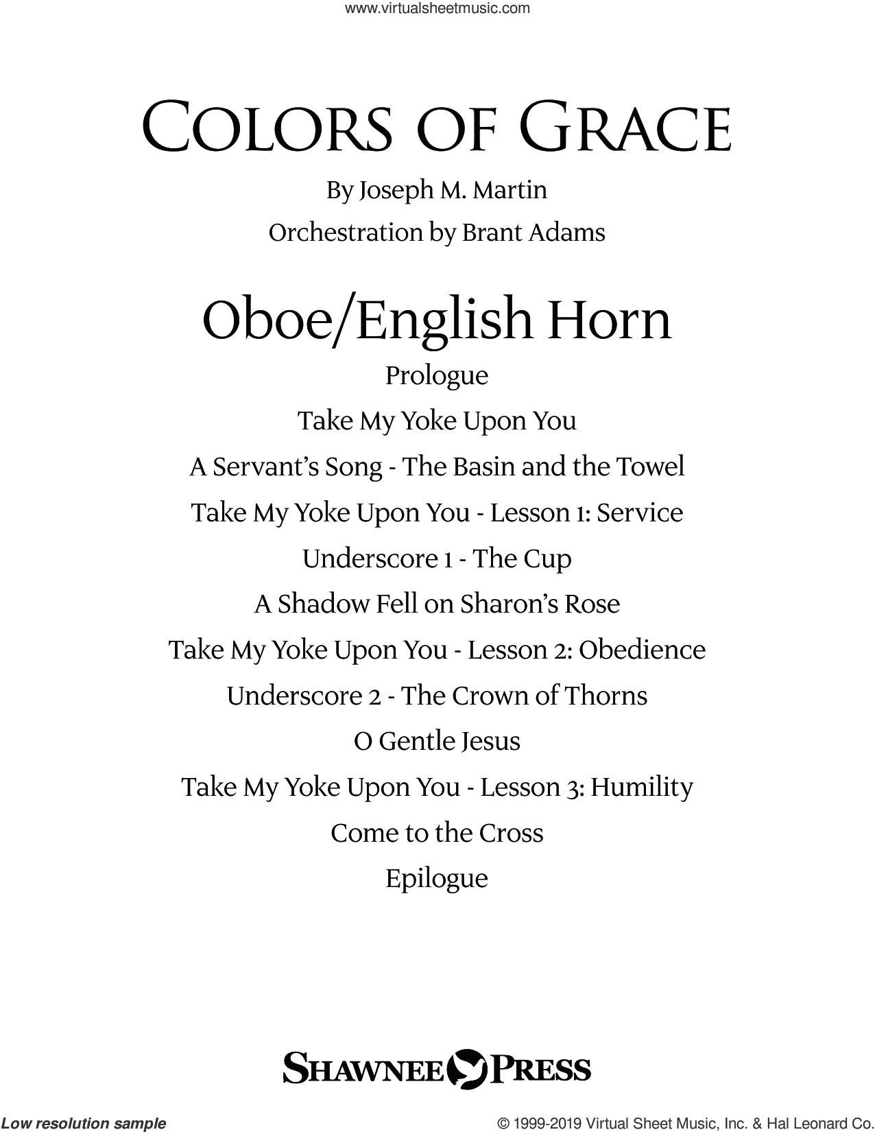 Colors of Grace, lessons for lent (new edition) (orchestra accompaniment)