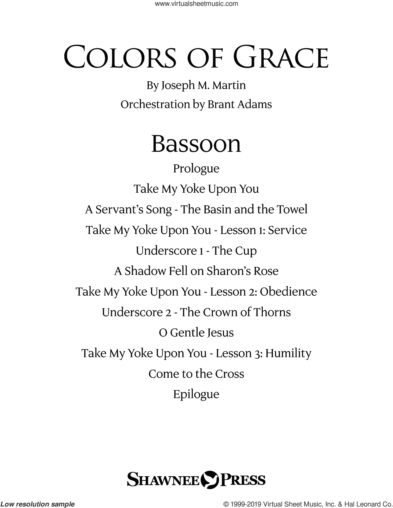 Colors of Grace, lessons for lent (new edition) (orchestra accompaniment)