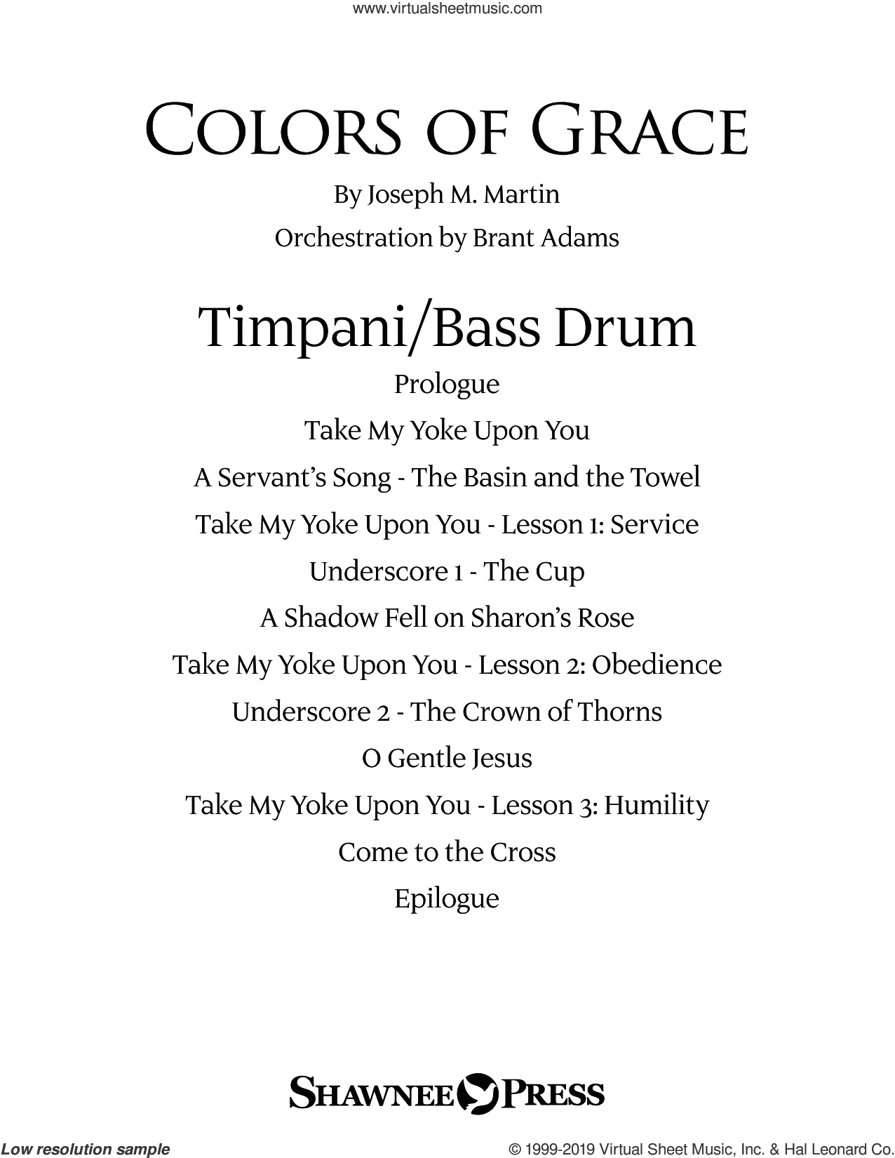 Colors of Grace, lessons for lent (new edition) (orchestra accompaniment)