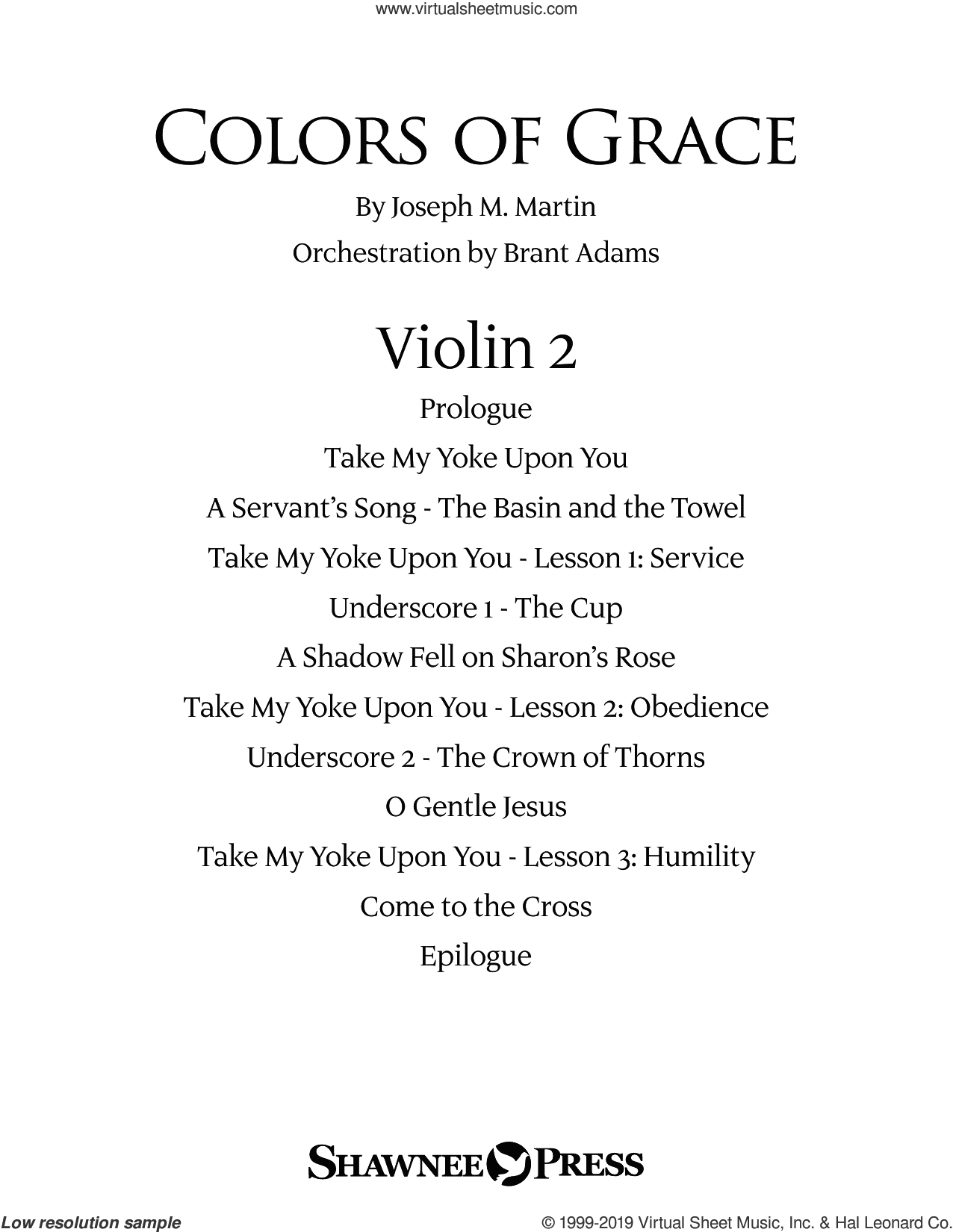 Colors of Grace, lessons for lent (new edition) (orchestra accompaniment)