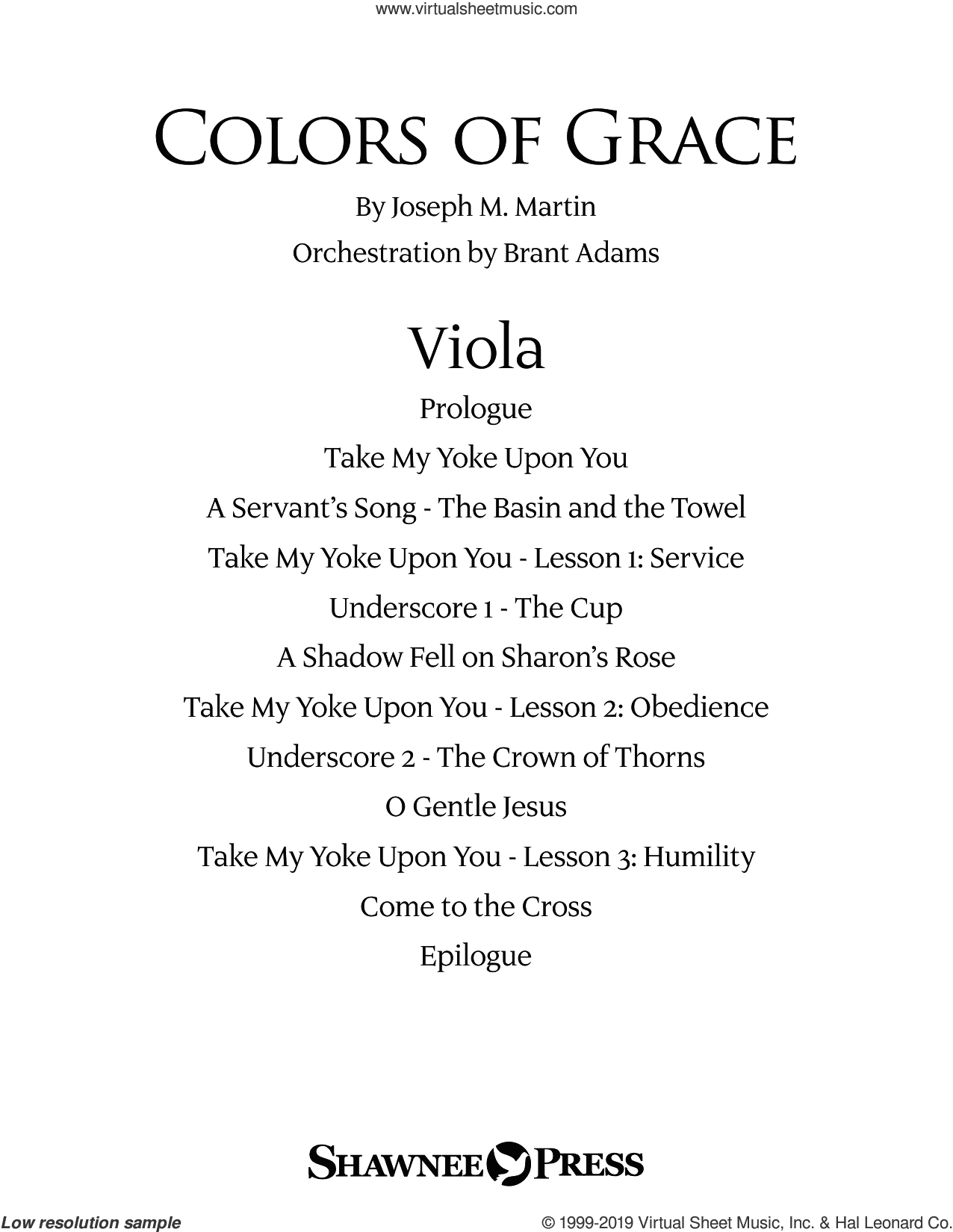 Colors of Grace, lessons for lent (new edition) (orchestra accompaniment)