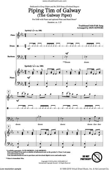 Piping Tim Of Galway (The Galway Piper) (arr. Don Sowers)