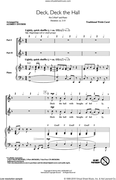 Deck, Deck The Hall (arr. Audrey Snyder)