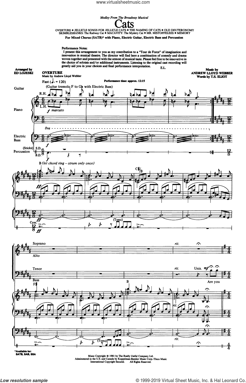 Cats (Medley) (arr. Ed Lojeski)