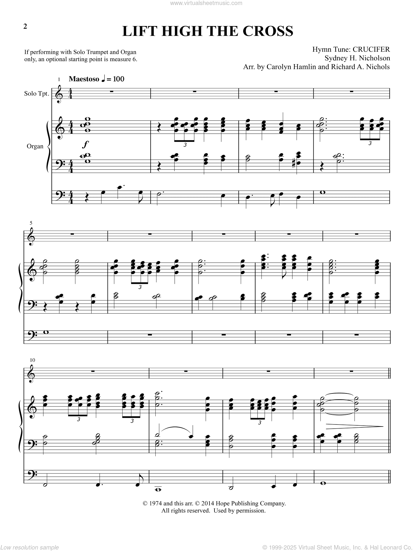 Lift High the Cross (arr. Carolyn Hamlin and Richard A. Nichols)