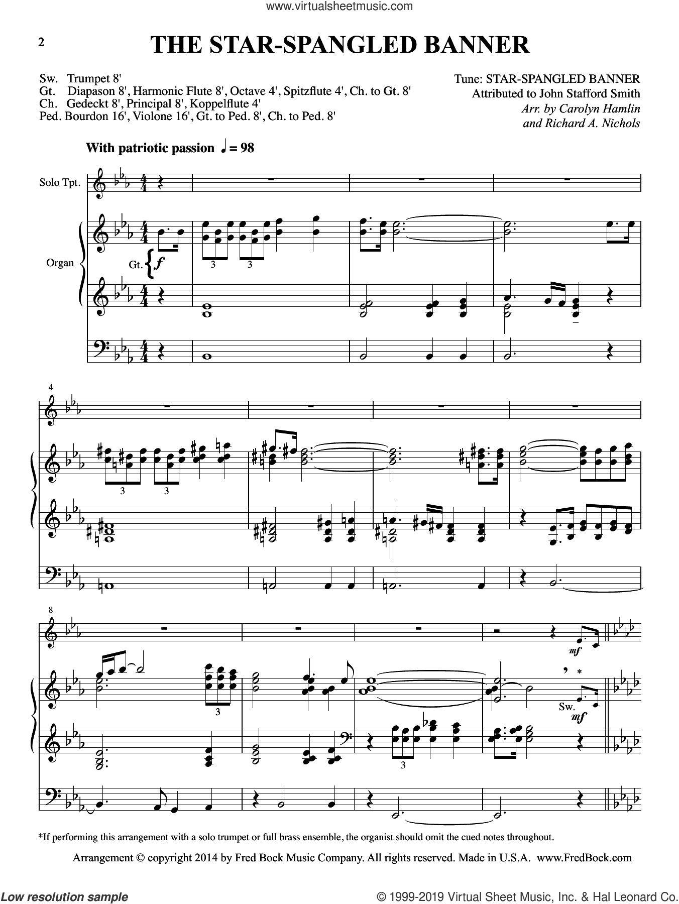 The Star-Spangled Banner (arr. Carolyn Hamlin and Richard A. Nichols)