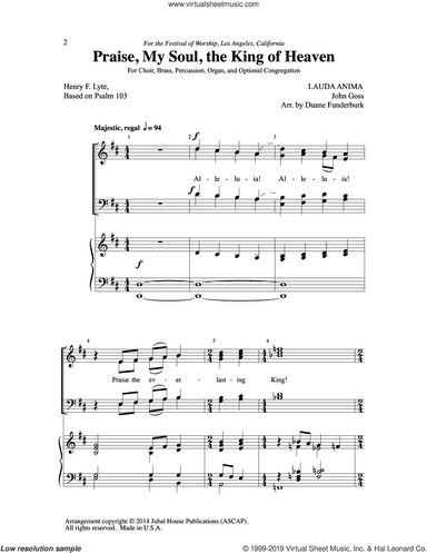 Praise, My Soul, The King Of Heaven (arr. Duane Funderburk)