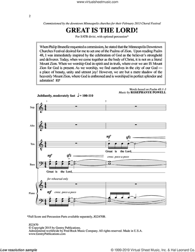 Great Is The Lord