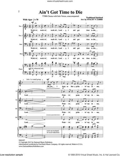 Ain't Got Time To Die (arr. Stacey V. Gibbs)