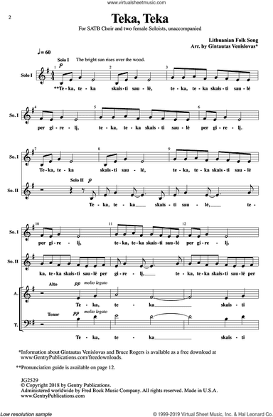 Teka, Teka (arr. Gintautas Venislovas)